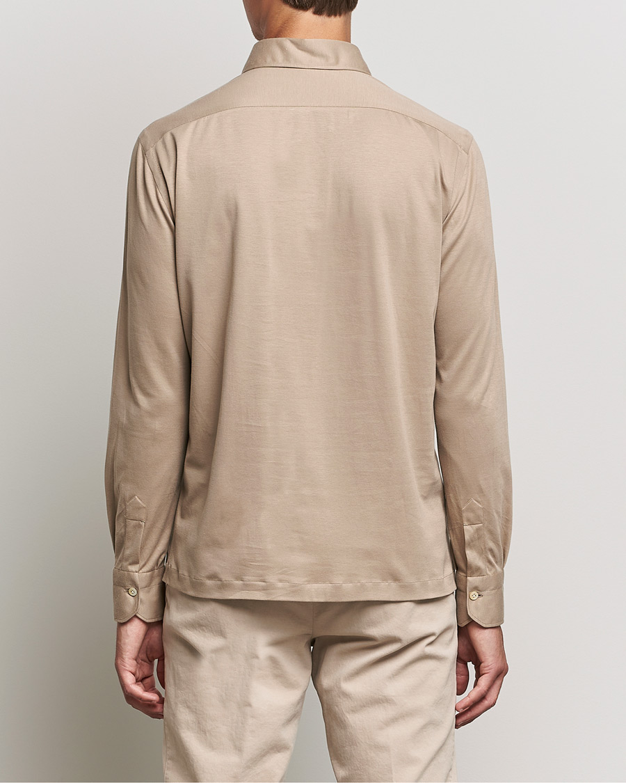Heren | Truien | Kiton | Long Sleeve Polo Shirt Beige