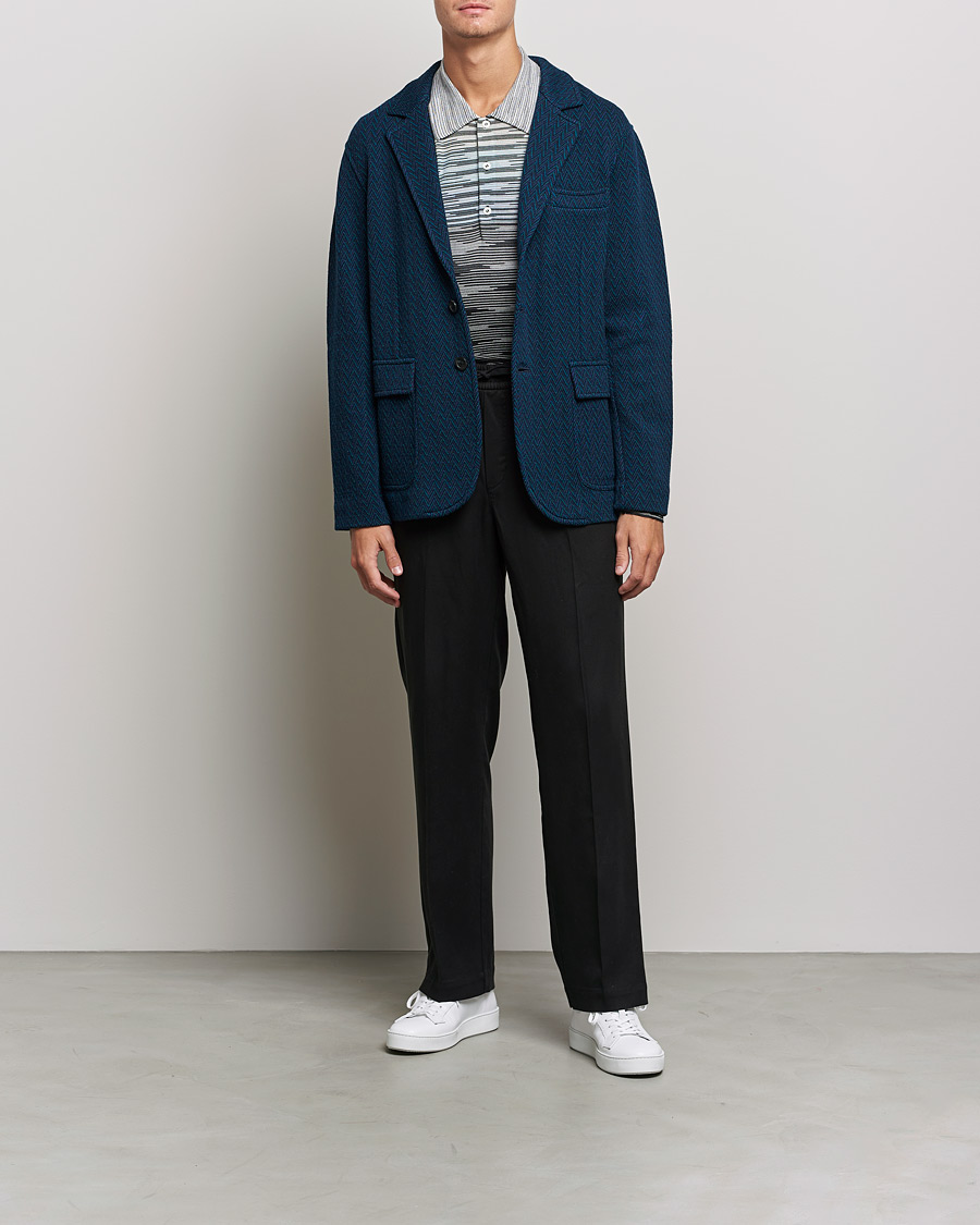 Heren | Blazers | Missoni | Zig Zag Knitted Blazer Navy