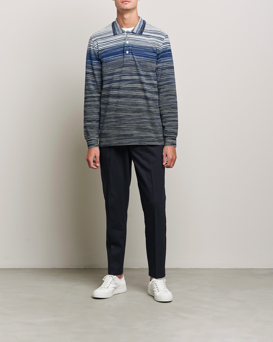 Heren | Truien | Missoni | Fiammato Piquet Polo Navy/White