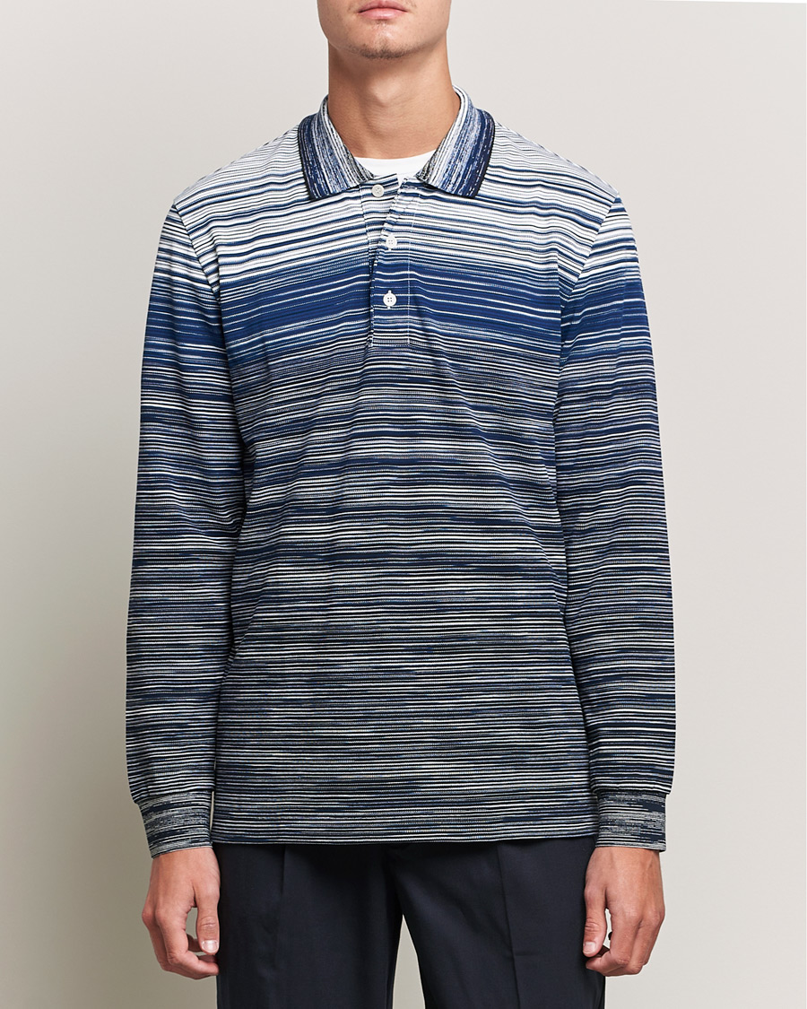 Heren | Truien | Missoni | Fiammato Piquet Polo Navy/White
