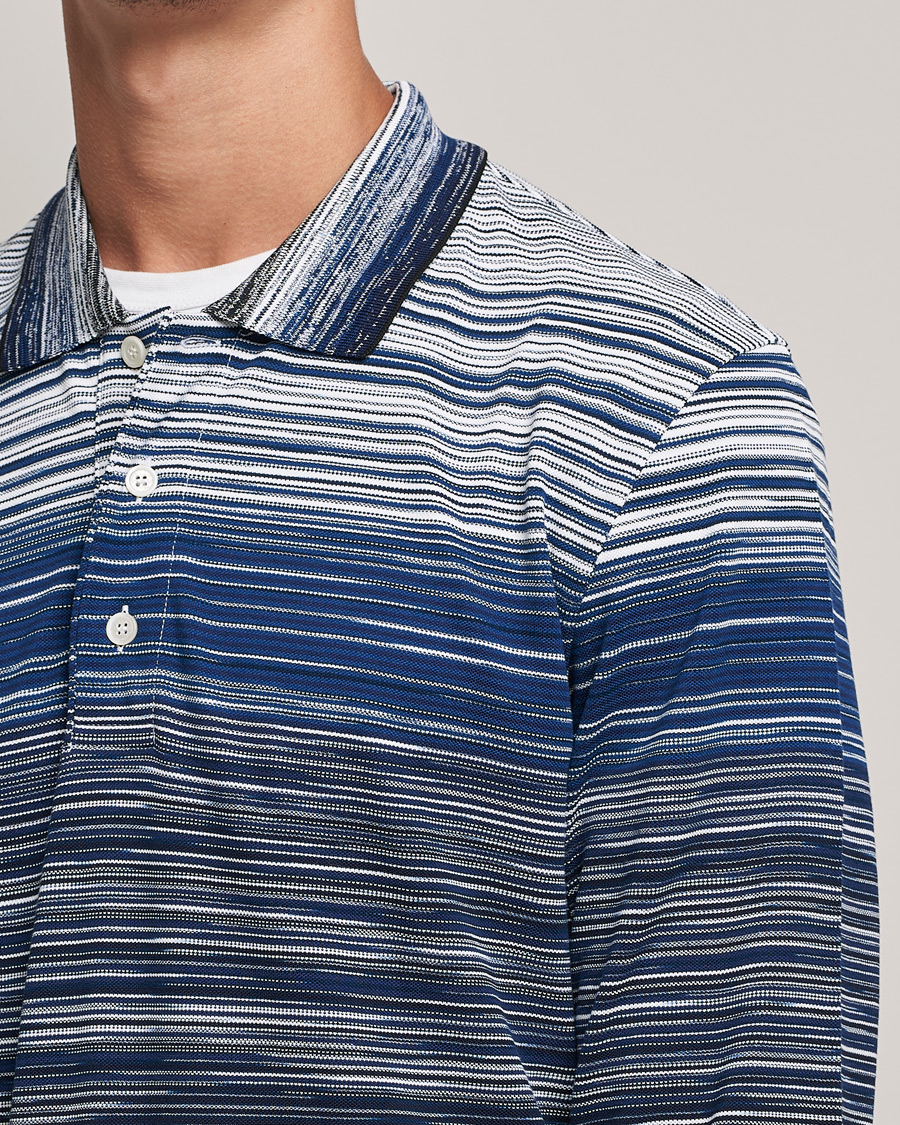 Heren | Truien | Missoni | Fiammato Piquet Polo Navy/White