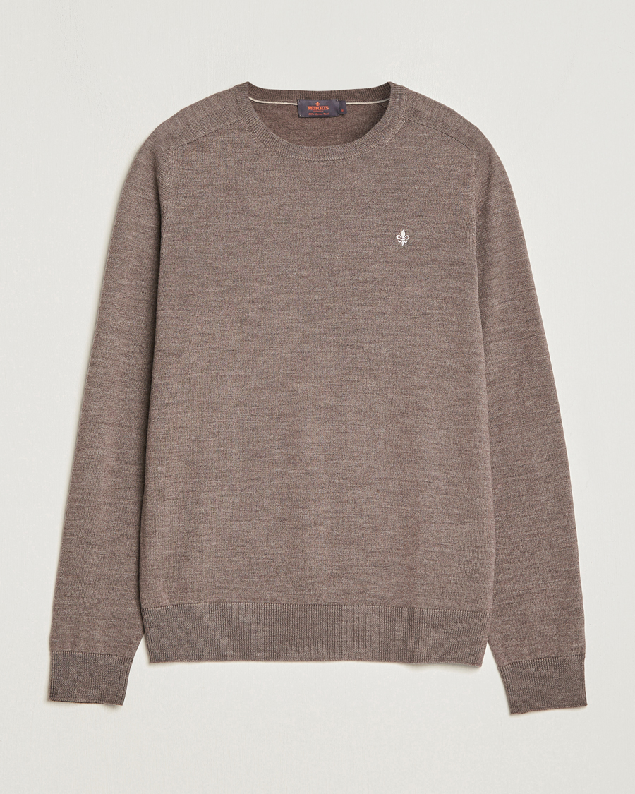 Heren | Truien | Morris | Merino O-neck Brown