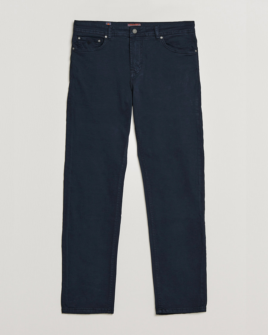 Heren | Broeken | Morris | James Brushed Chinos Navy