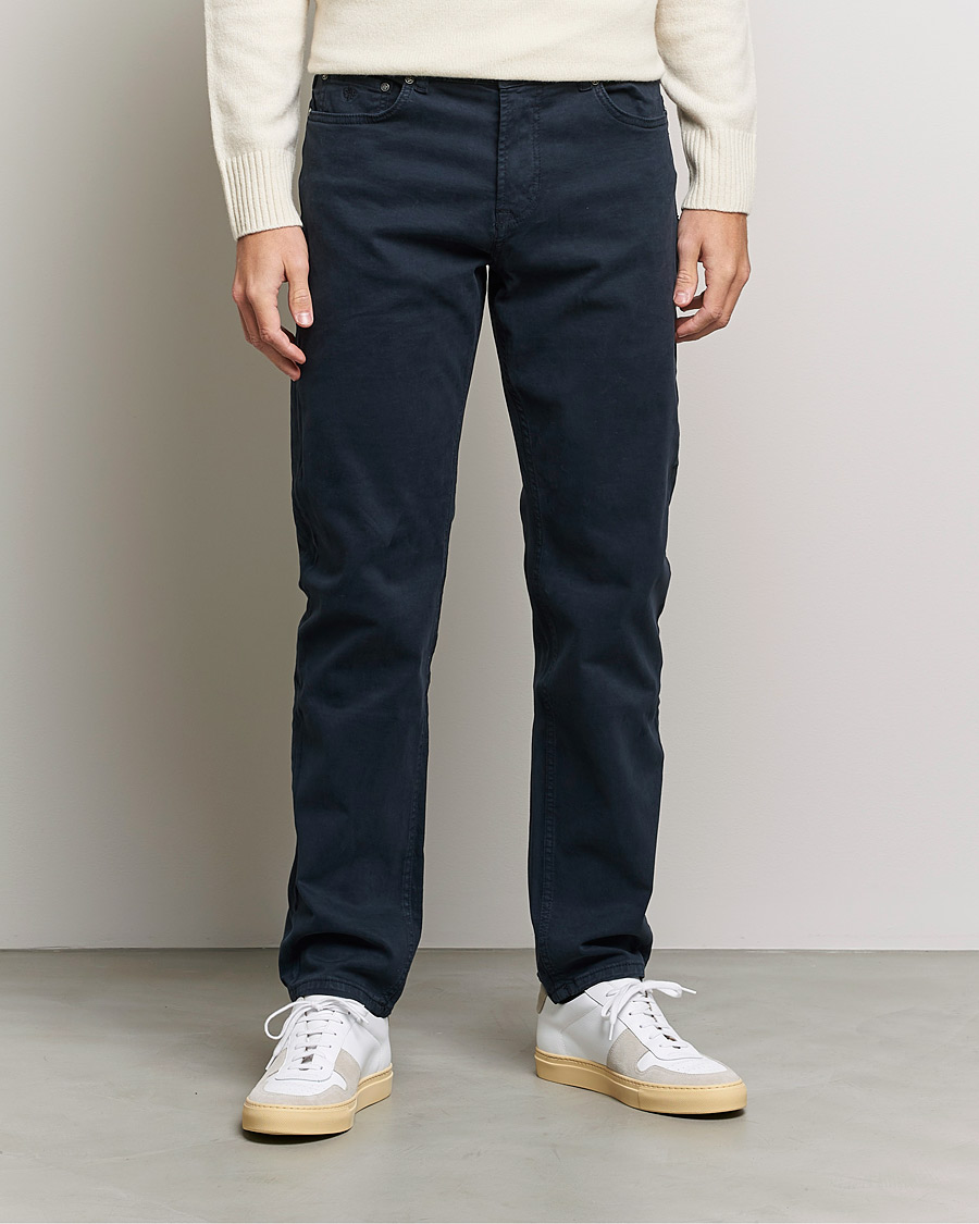 Heren | Broeken | Morris | James Brushed Chinos Navy