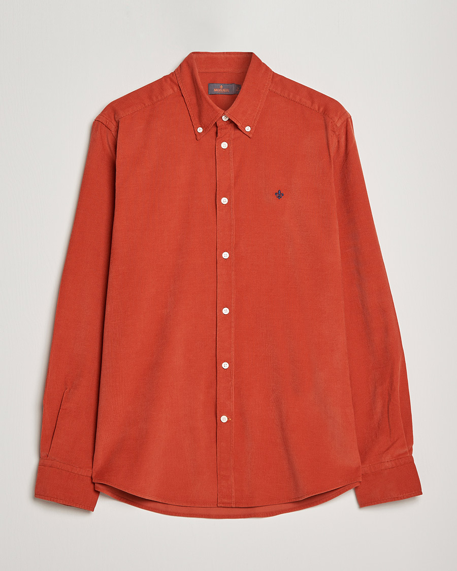 Heren | Overhemden | Morris | Douglas Corduroy Button Down Shirt Red