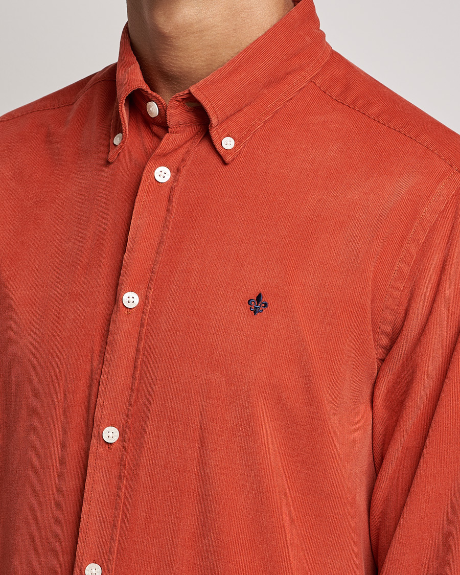 Heren | Overhemden | Morris | Douglas Corduroy Button Down Shirt Red