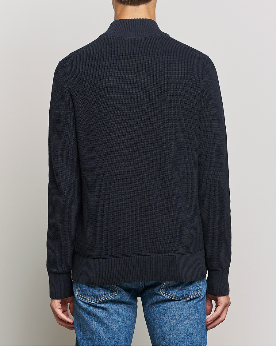 Heren | Truien | Morris | Bernard Cotton Half Zip Blue