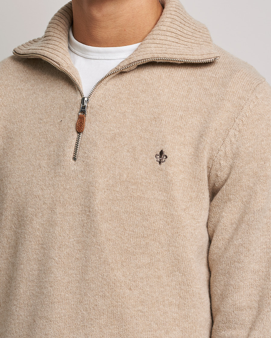 Heren | Truien | Morris | Kieran Wool Half Zip Khaki