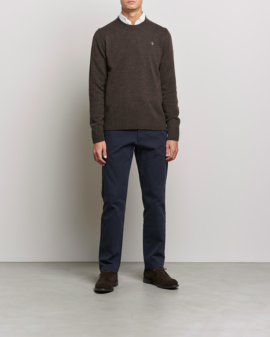 Heren | Truien | Morris | Kieran Wool Crew Neck Brown
