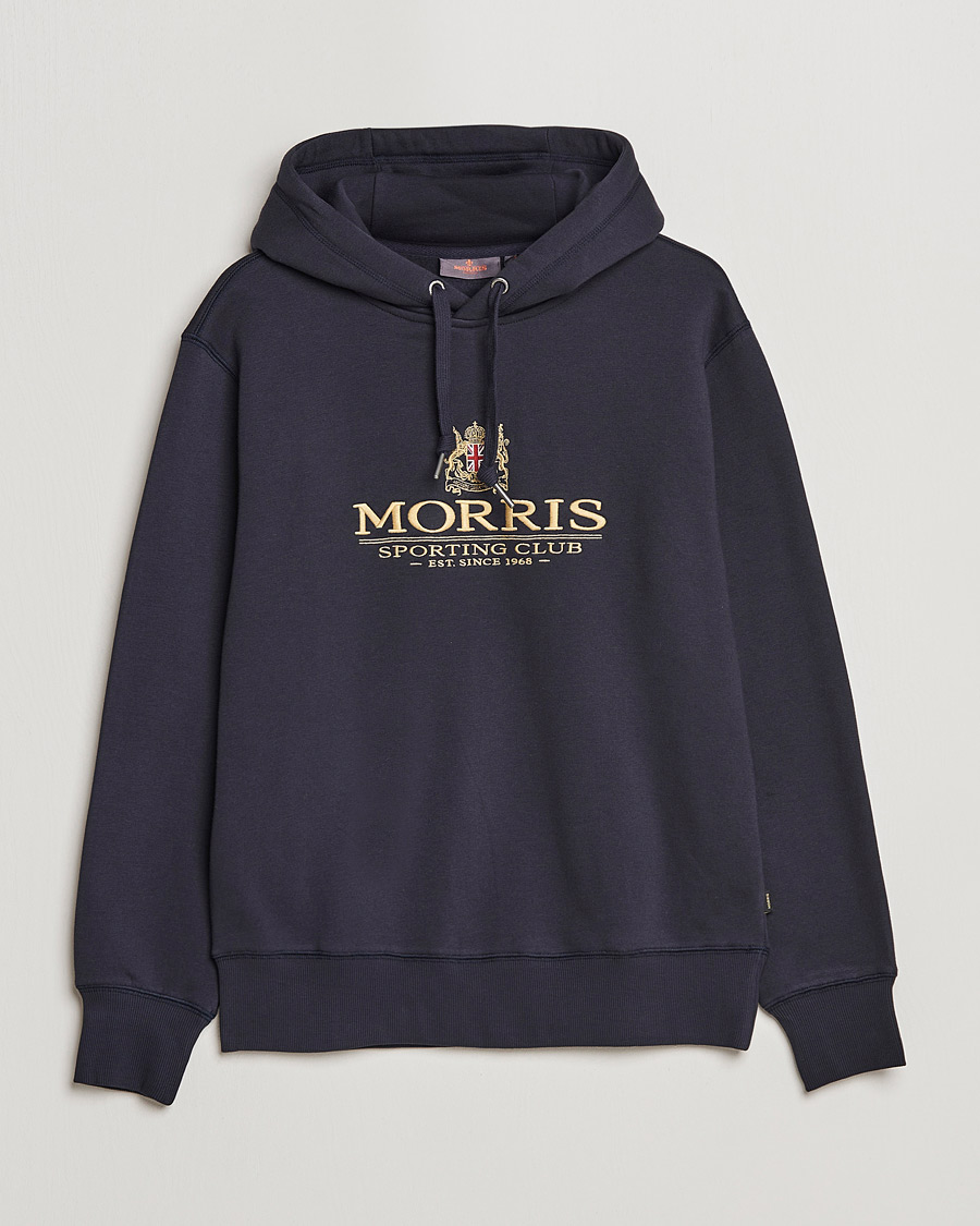 Heren | Morris | Morris | Trevor Logo Hoodie Blue