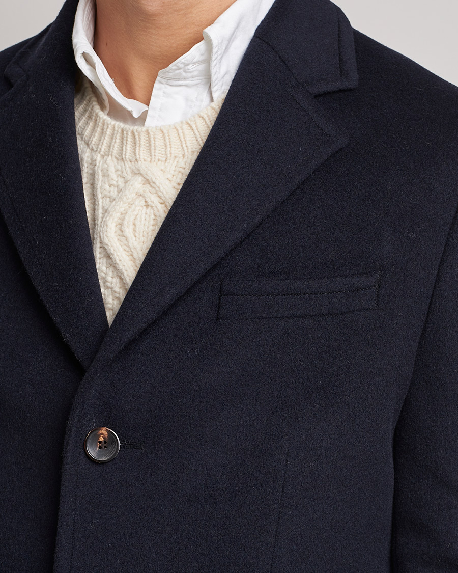 Heren | Jassen | Morris | Wool/Cashmere Coat Navy