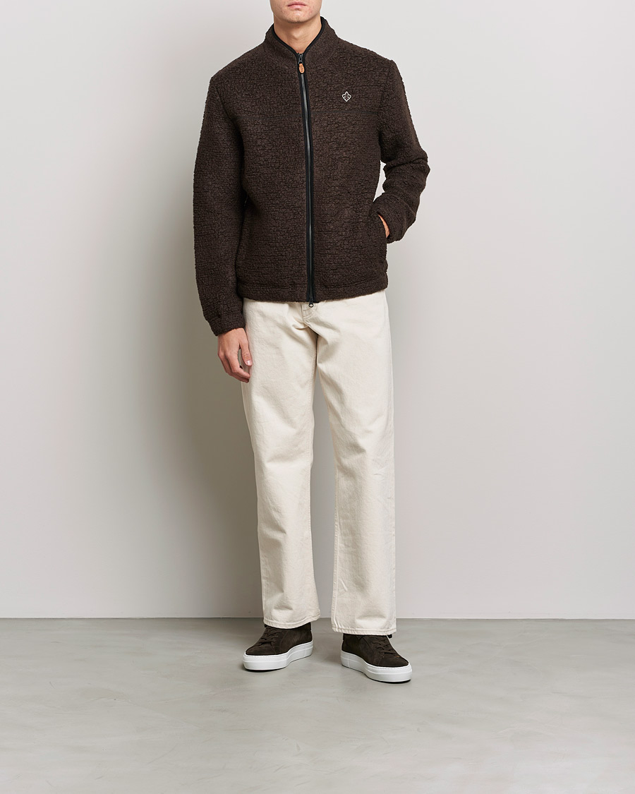 Heren | Truien | Morris | Chadwick Pile Jacket Dark Brown