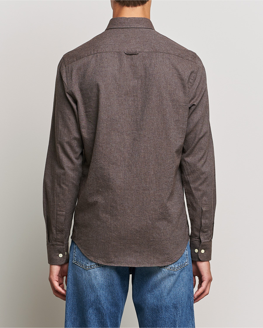 Heren | Overhemden | Morris | Watts Flannel Button Down Shirt Dark Brown