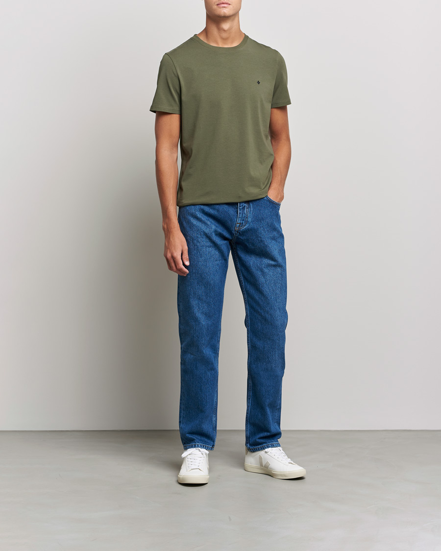 Heren | T-shirts | Morris | James Crew Neck T-shirt Olive