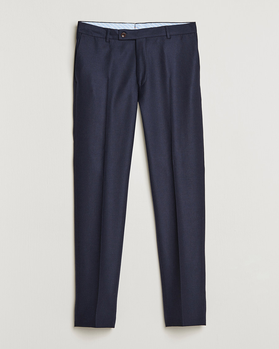 Heren | Broeken | Morris | Bobby Flannel Trousers Navy