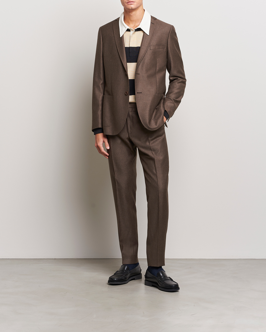 Heren | Broeken | Morris | Bobby Flannel Trousers Brown