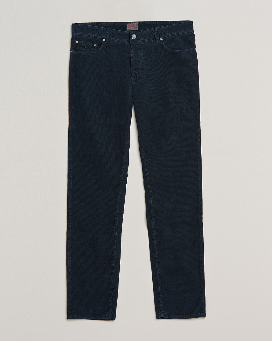Heren | Broeken | Morris | James Corduroy 5-Pocket Pants Navy