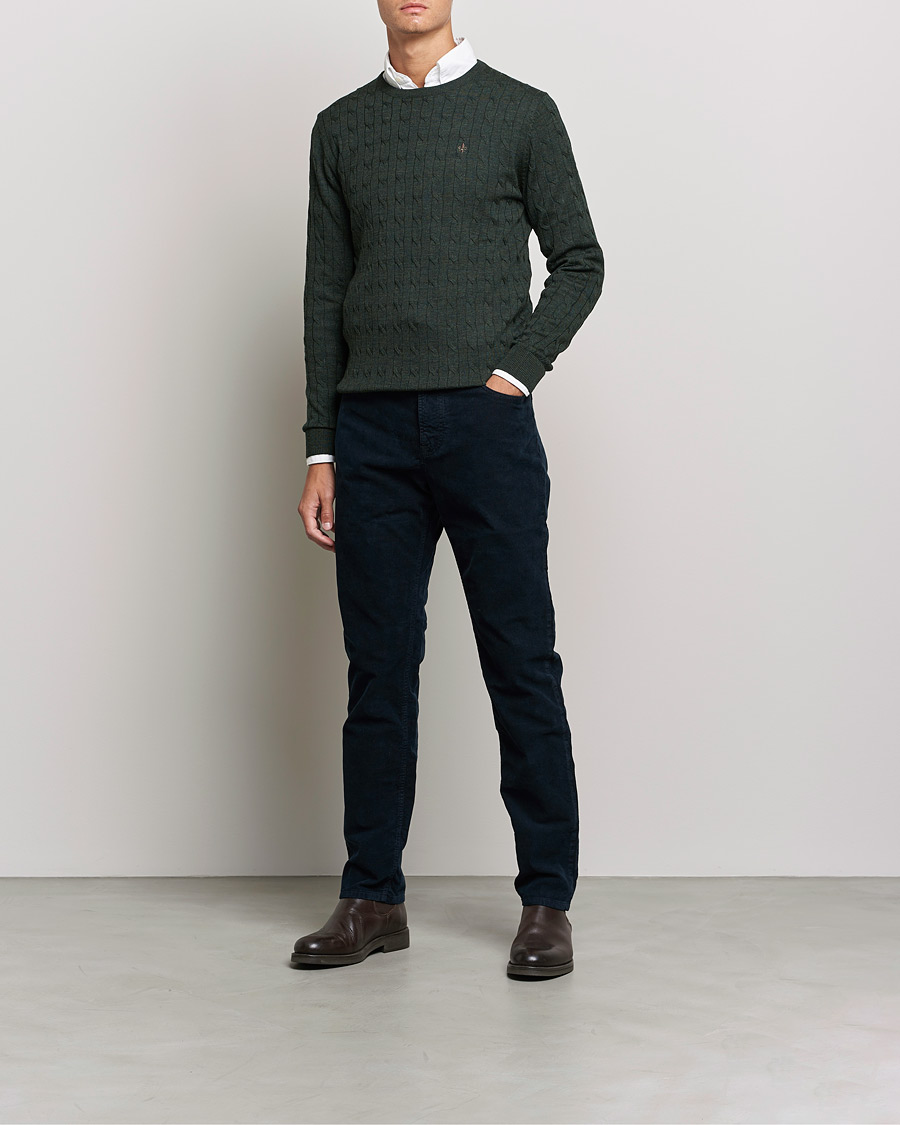 Heren | Broeken | Morris | James Corduroy 5-Pocket Pants Navy