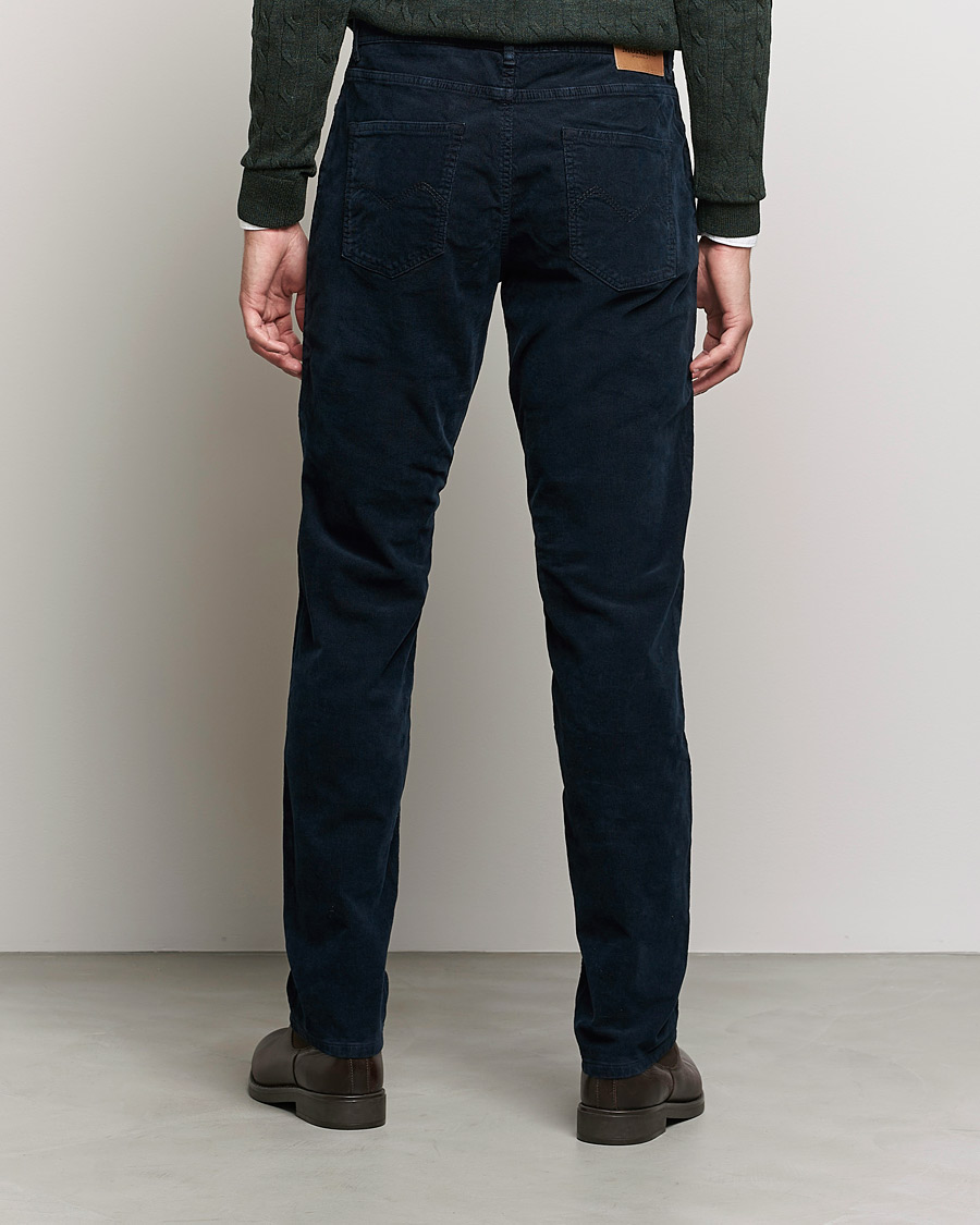 Heren | Broeken | Morris | James Corduroy 5-Pocket Pants Navy