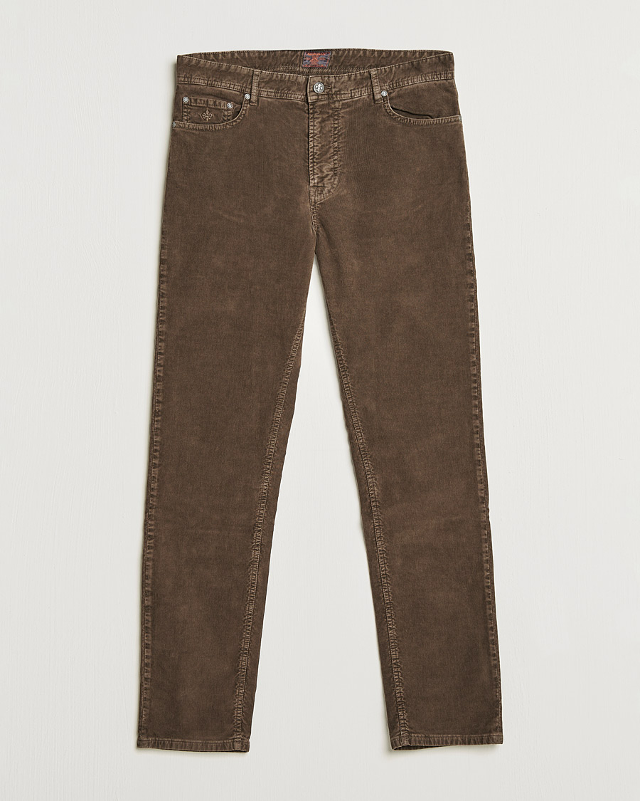 Heren | Broeken | Morris | James Corduroy 5-Pocket Pants Dark Brown