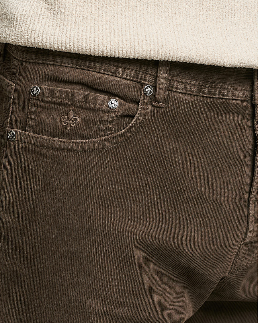 Heren | Broeken | Morris | James Corduroy 5-Pocket Pants Dark Brown