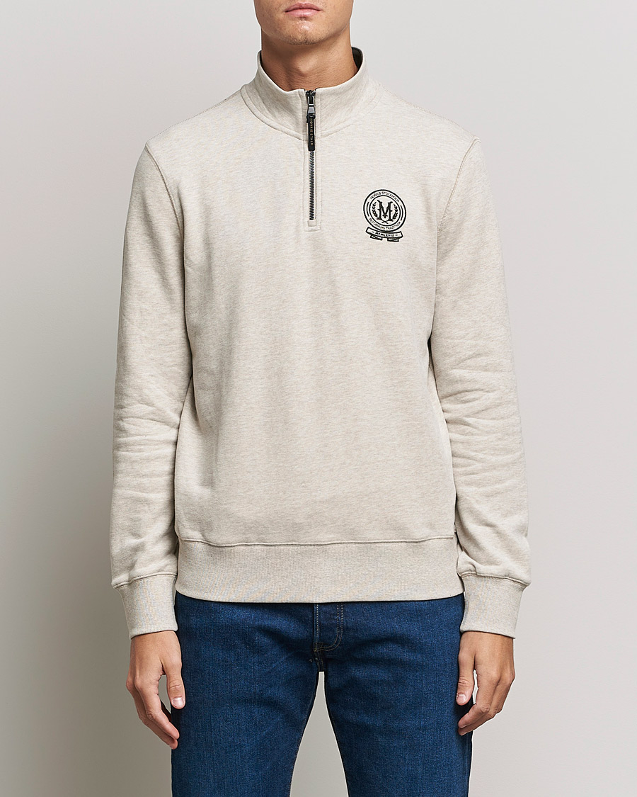 Heren | Truien | Morris | Dante Half Zip Sweatshirt Khaki