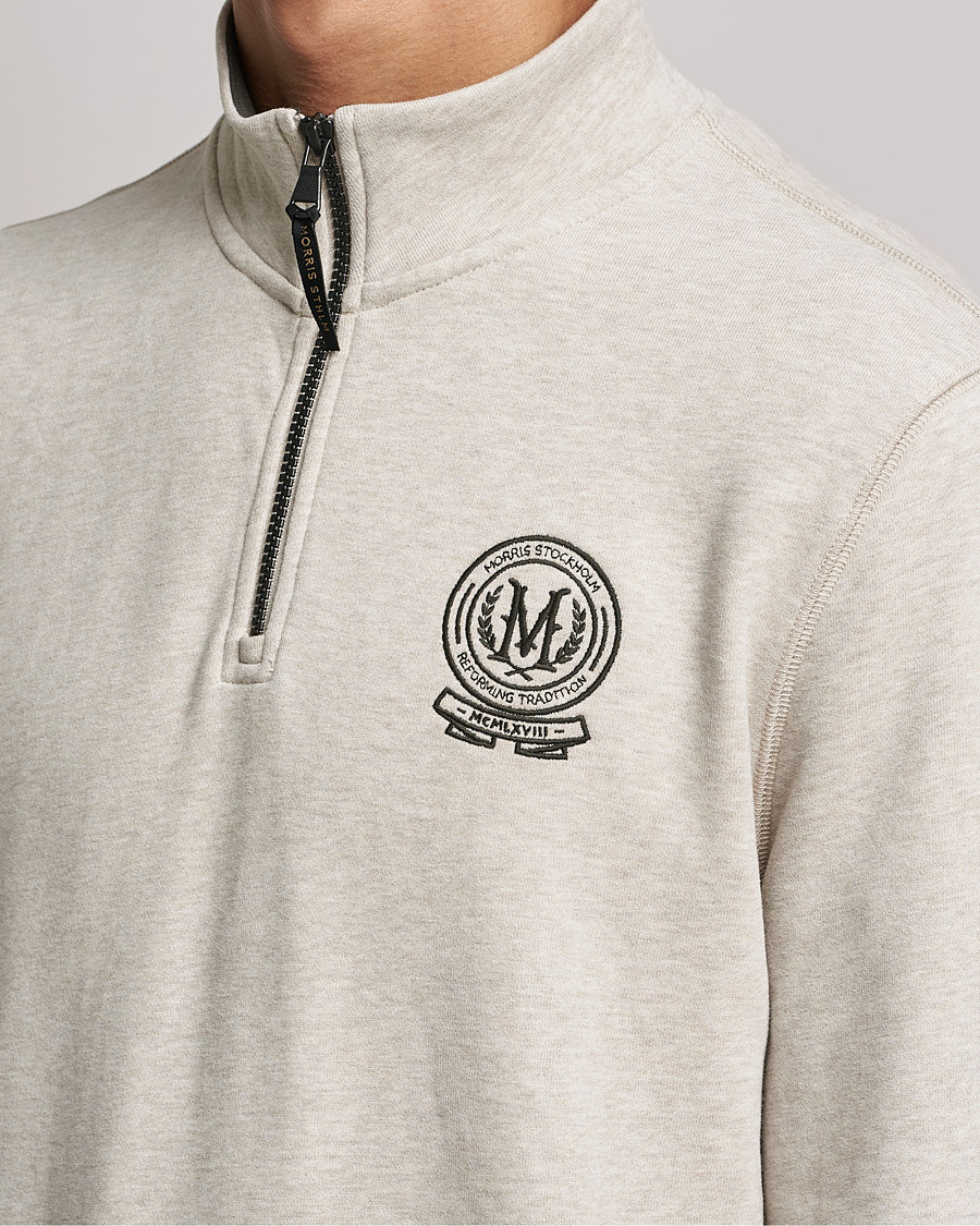 Heren | Truien | Morris | Dante Half Zip Sweatshirt Khaki