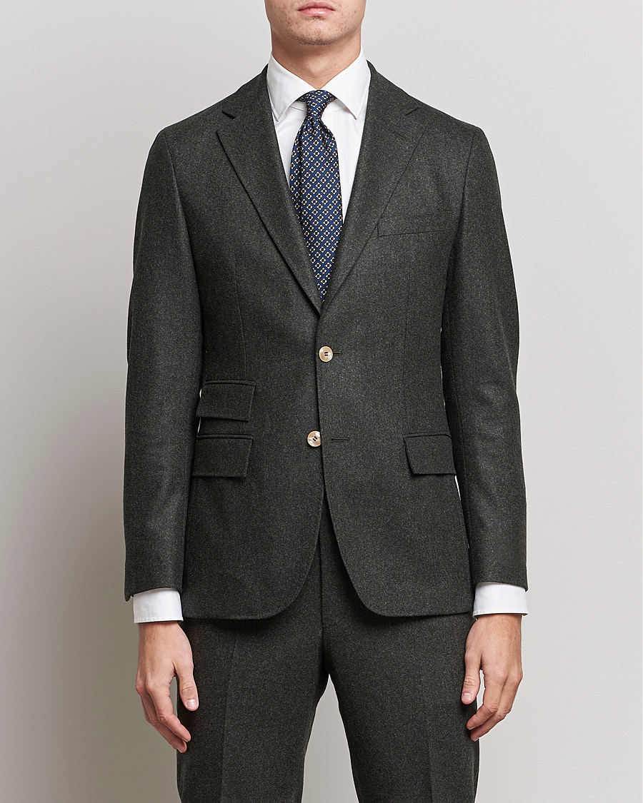 Heren | Blazers | Morris Heritage | Keith Flannel Suit Blazer Green