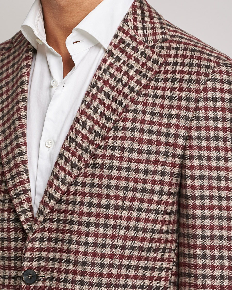 Heren | Blazers | Morris Heritage | Keith Tartan Cotton/Cashmere Blazer Brown