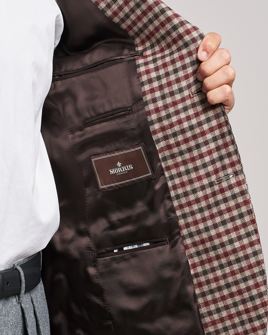 Heren | Blazers | Morris Heritage | Keith Tartan Cotton/Cashmere Blazer Brown