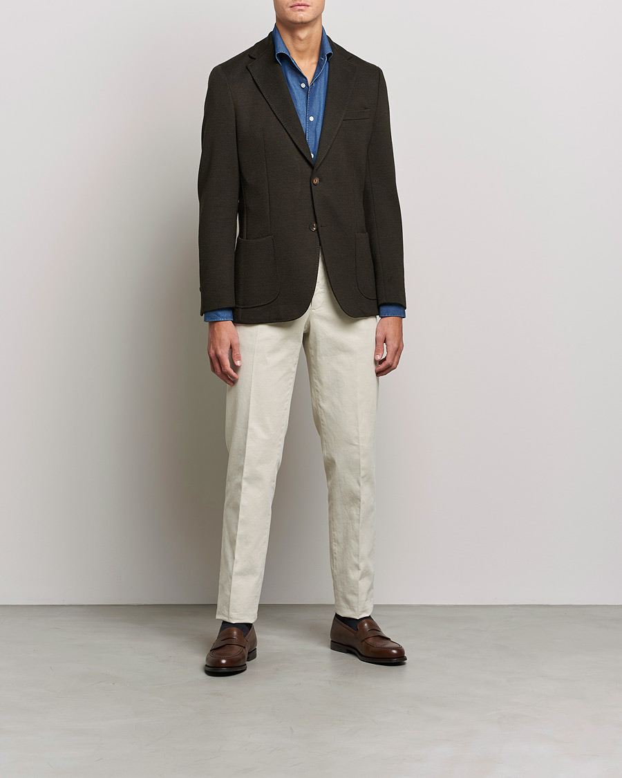 Heren | Blazers | Morris Heritage | Mike Wool Jersey Blazer Brown
