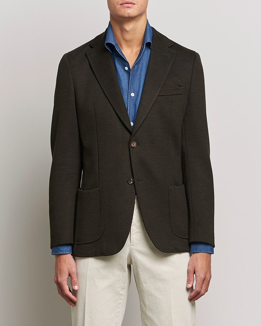 Heren | Blazers | Morris Heritage | Mike Wool Jersey Blazer Brown