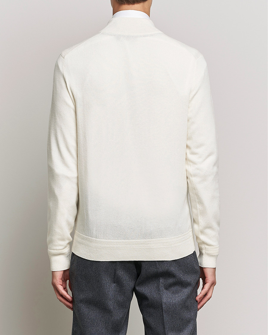 Heren | Truien | Morris Heritage | Dalton Wool/Cashmere Half Zip Off White
