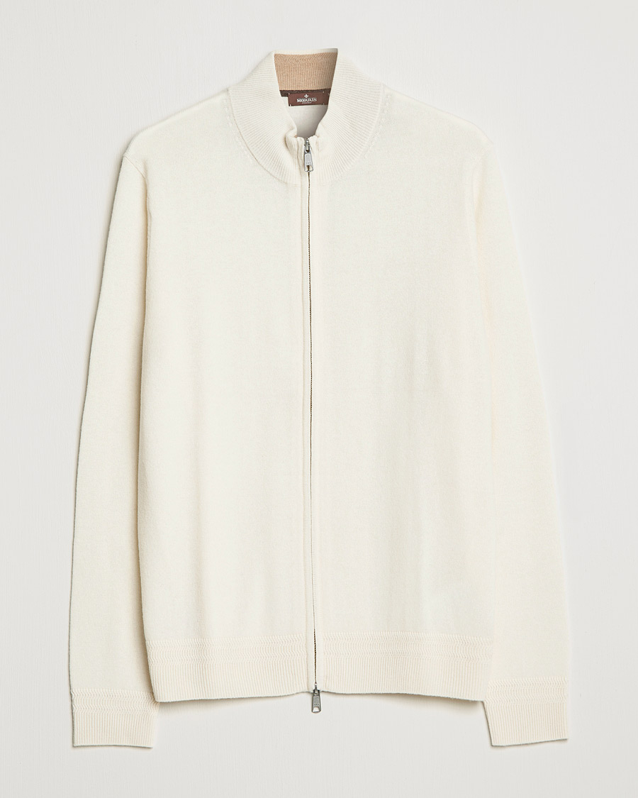 Heren | Truien | Morris Heritage | Dalton Wool/Cashmere Full Zip Off White