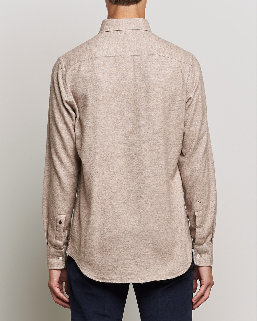Heren | Overhemden | Morris Heritage | Button Down Flannel Shirt Brown