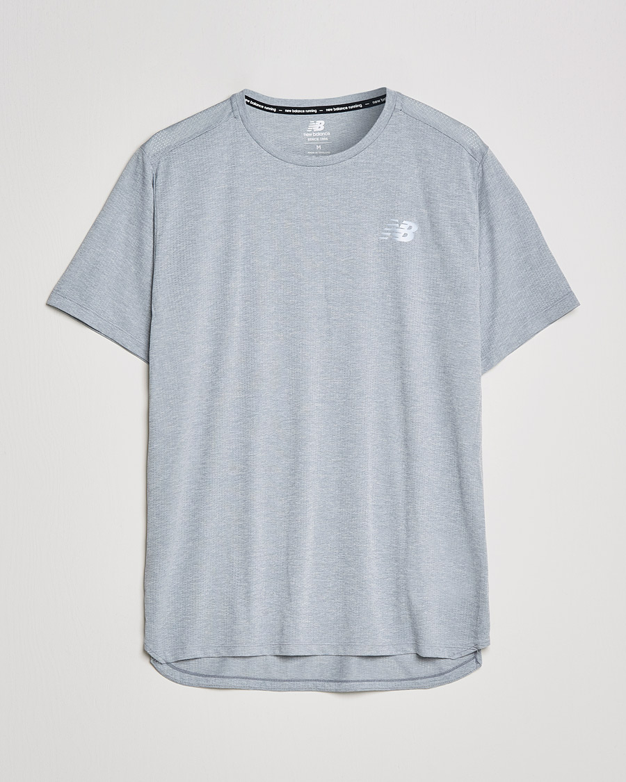 Heren | T-shirts | New Balance Running | Impact Run Short Sleeve T-Shirt Athletic Grey