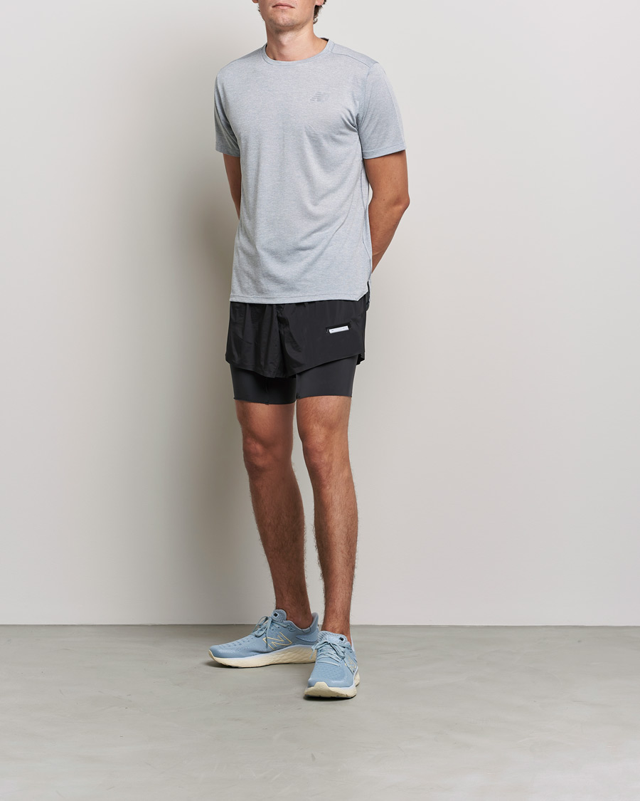 Heren | T-shirts | New Balance Running | Impact Run Short Sleeve T-Shirt Athletic Grey