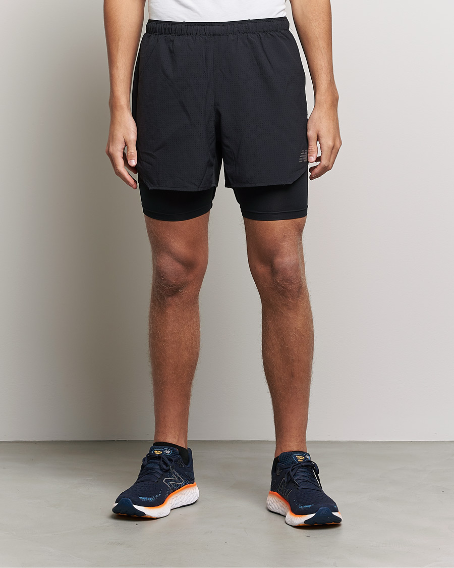 Heren | Korte broek | New Balance Running | Q Speed 2 in 1 Shorts Black