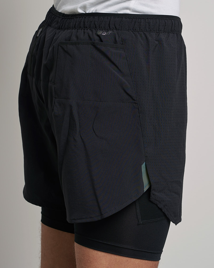 Heren | Korte broek | New Balance Running | Q Speed 2 in 1 Shorts Black