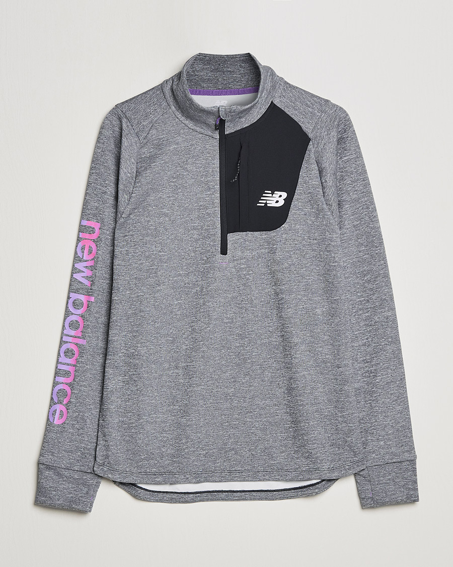 Heren | Truien | New Balance Running | All-Terrain Half Zip Grey