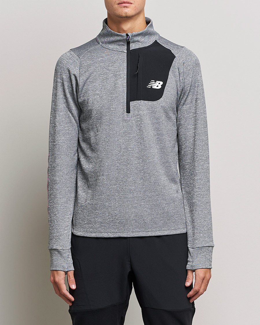 Heren | Truien | New Balance Running | All-Terrain Half Zip Grey