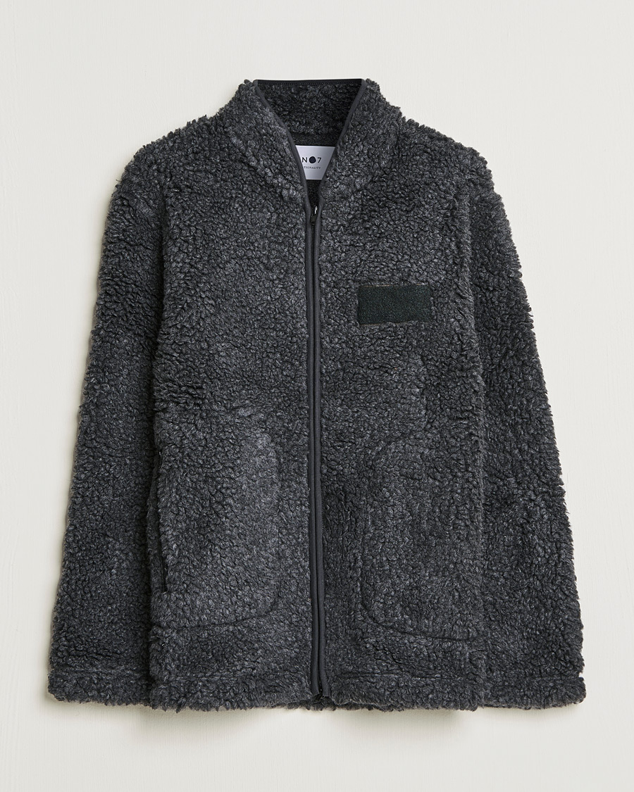 Heren | Truien | NN07 | Morten Fleece Full Zip Dark Army