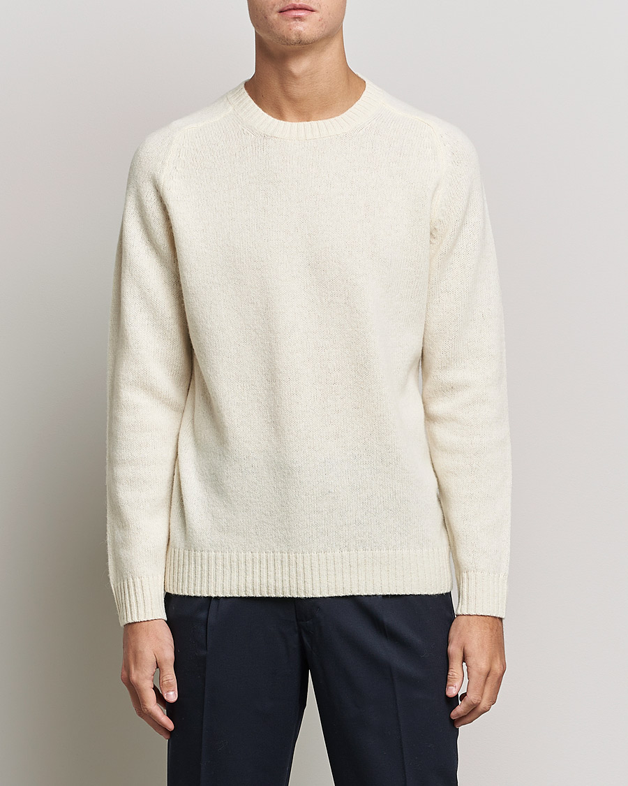 Heren | Truien | NN07 | Nathan Brushed Crew Neck Ecru