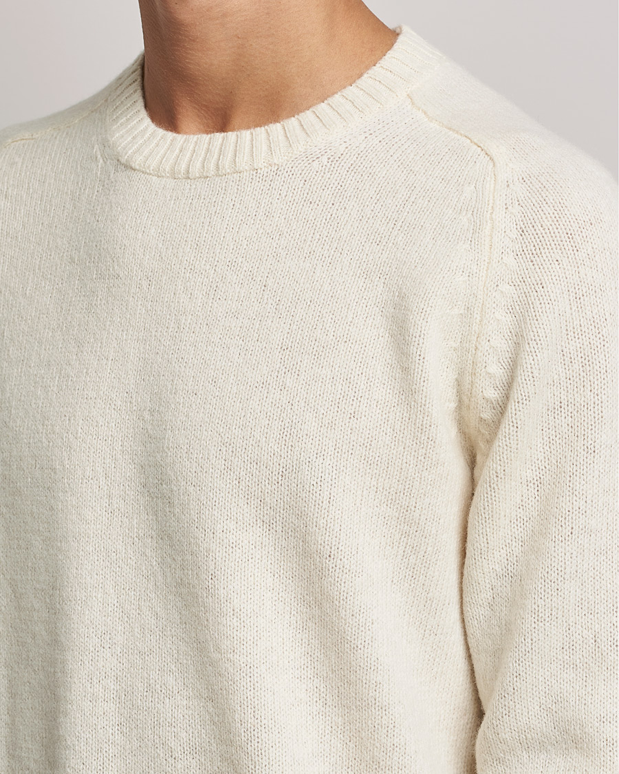 Heren | Truien | NN07 | Nathan Brushed Crew Neck Ecru