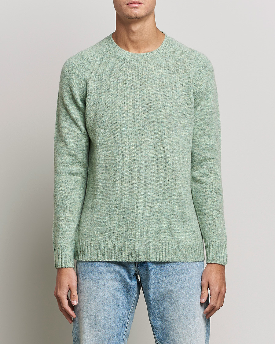 Heren | Truien | NN07 | Nathan Brushed Crew Neck Dusty Green
