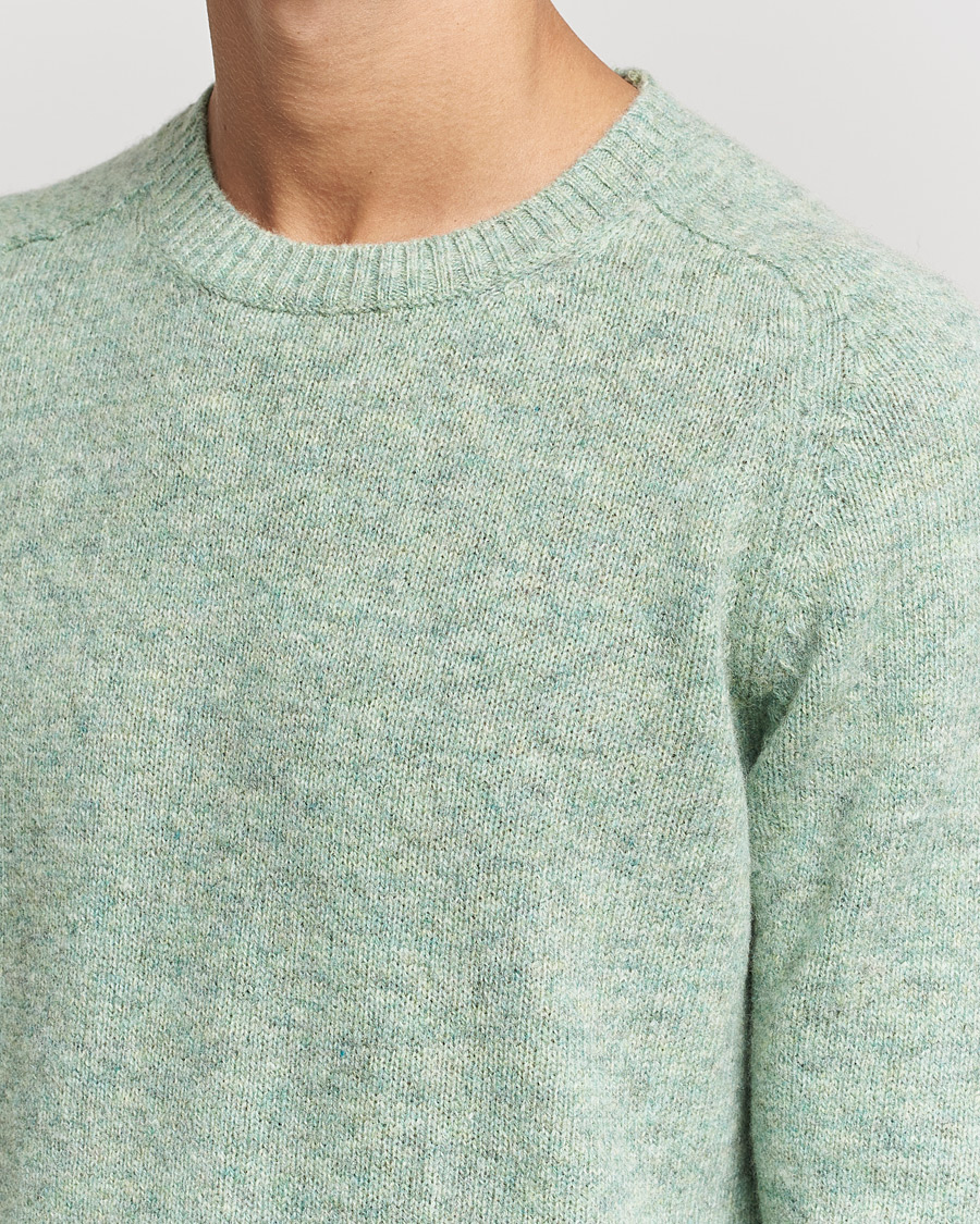 Heren | Truien | NN07 | Nathan Brushed Crew Neck Dusty Green