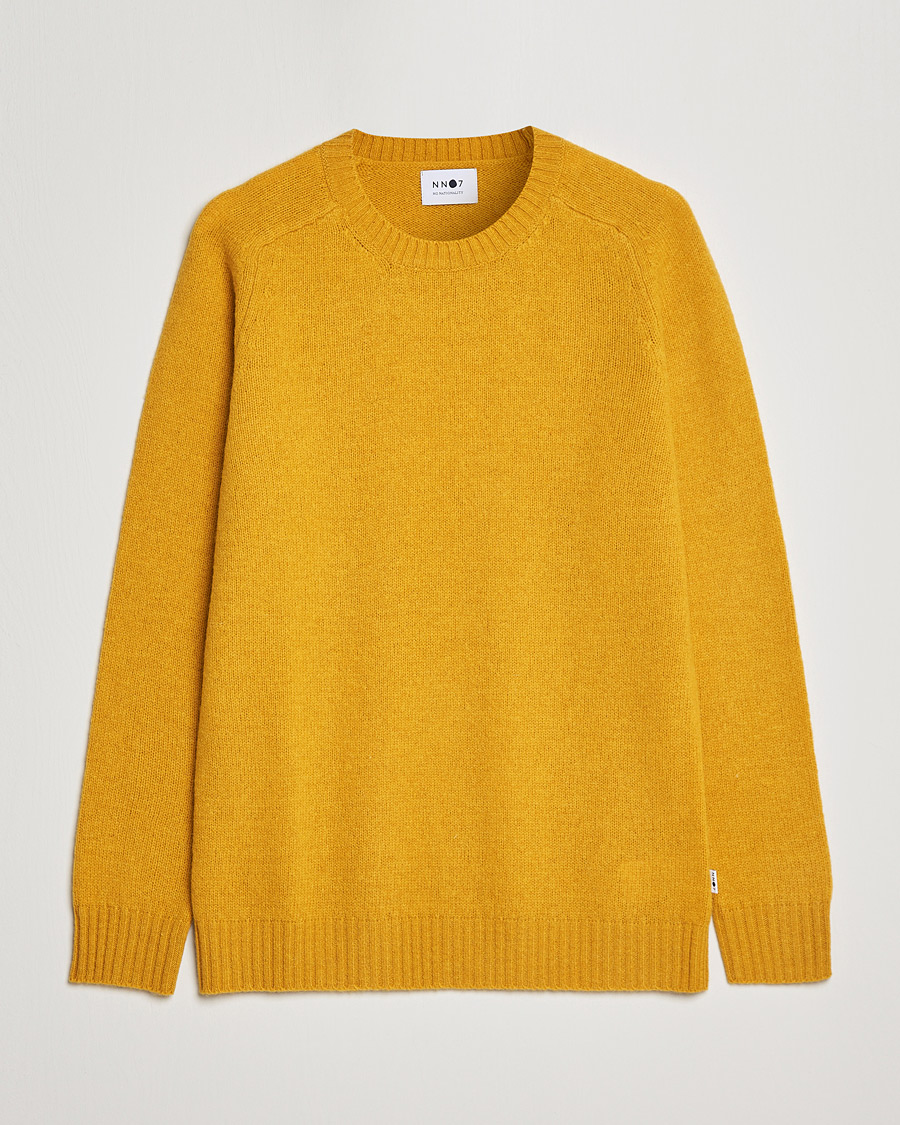 Heren | Truien | NN07 | Nathan Brushed Crew Neck Yellow