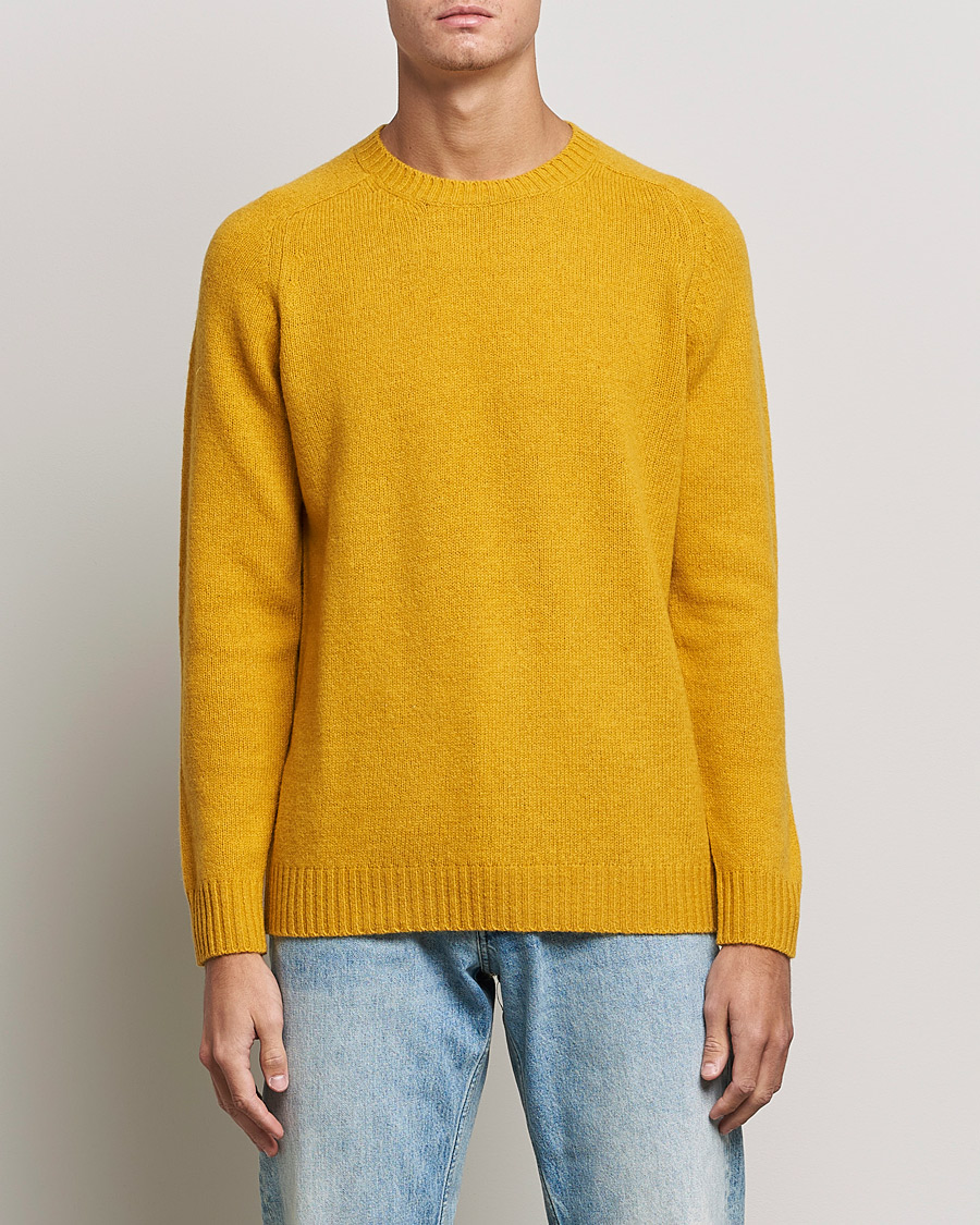 Heren | Truien | NN07 | Nathan Brushed Crew Neck Yellow
