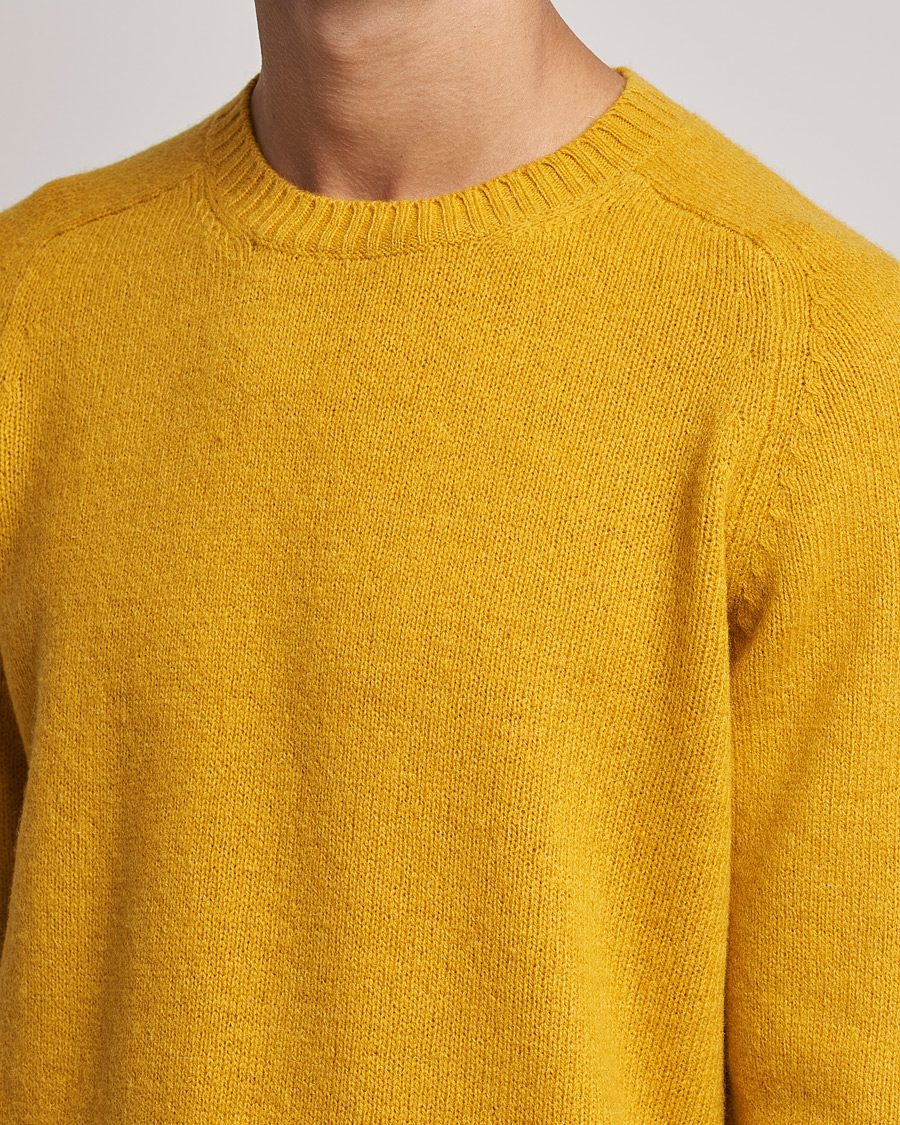 Heren | Truien | NN07 | Nathan Brushed Crew Neck Yellow