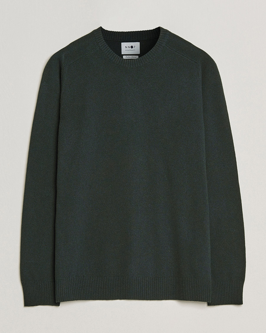 Heren | Truien | NN07 | Edward Lambswool Crew Neck Pullover Dark Army
